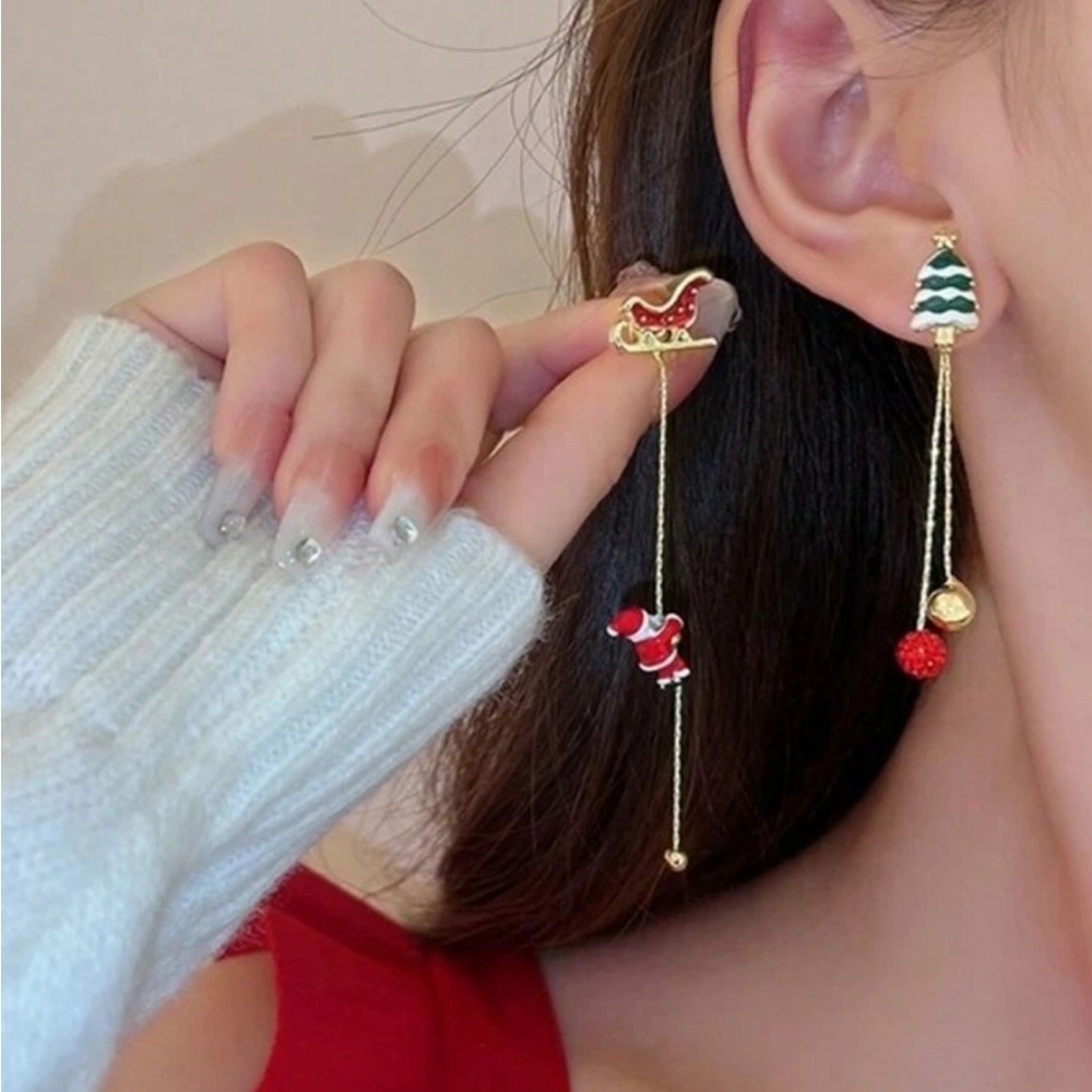 Santa Claus Tassel Earrings